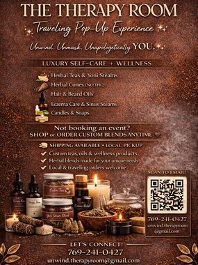 therapy The Therapy Room Brown & Cream Relaxation Self-Care Flyer